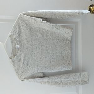 American Apparel Cream Coloured Fitted Long Sleeve Crop Top Size M Never Worn